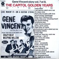 Gene Vincent - Story Vol. 7 et 8. The Capitol Golden Years 2LP