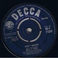 Billy Fury And The Four Kestrels - Don't Worry / Talkin' In My Sleep